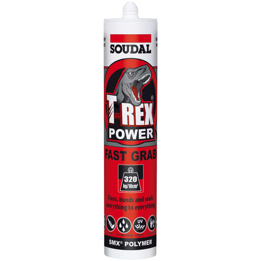 Soudal T Rex Power Fast Grab White - Crockers Paint & Wallpaper