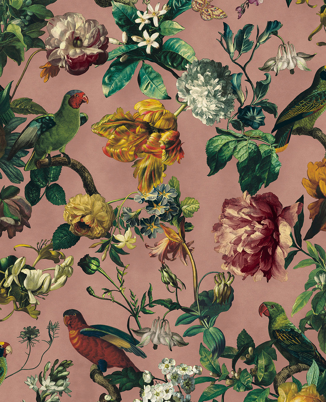 MUSEUM Wallpaper Floral with Birds - Crockers Paint & Wallpaper