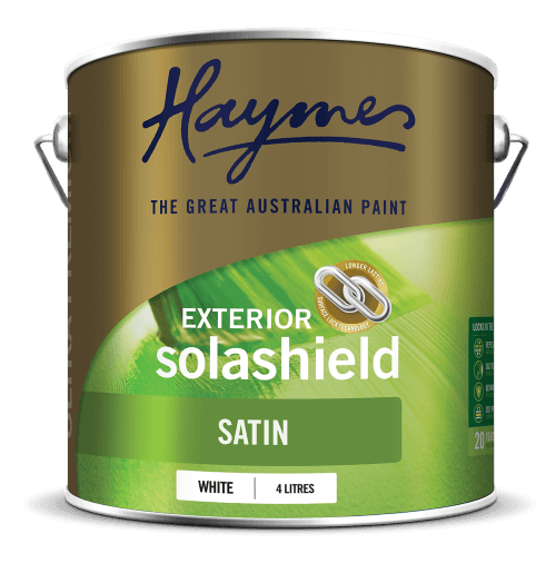 Haymes Exterior Solashield Satin Acrylic White Crockers Paint & Wallpaper