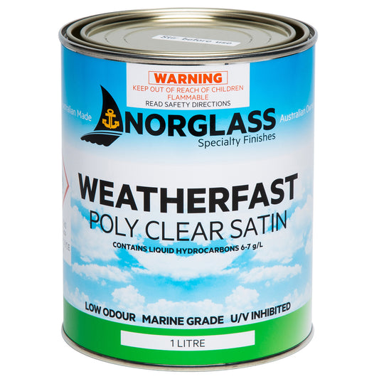 Norglass Weatherfast Poly Clear SATIN - Crockers Paint & Wallpaper