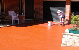How To Make Faded And Worn Stencilled Concrete Driveways Look New Again - Crockers Paint & Wallpaper