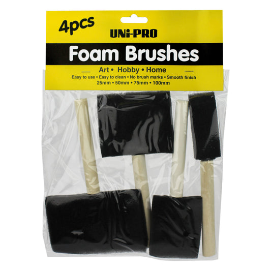 Foam Brush Set Pack of 4 - Crockers Paint & Wallpaper