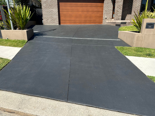 Concrete Driveway Sealed with Haymes Paveshield Colourbond Monument