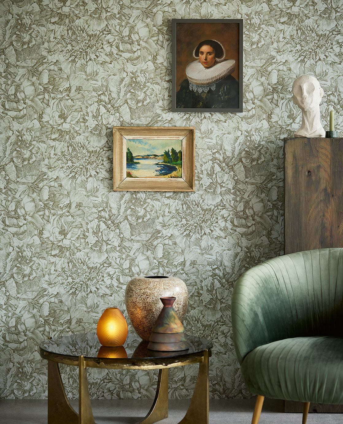 MUSEUM Wallpaper Washed Floral - Crockers Paint & Wallpaper