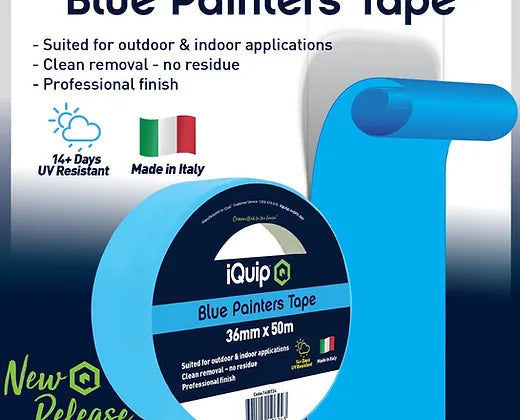 Iquip Painters Masking Tape Blue (Painters Tape) - Crockers Paint & Wallpaper
