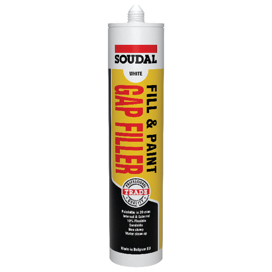 Soudal Trade Fill & Paint Gap Filler 300ml - Crockers Paint & Wallpaper