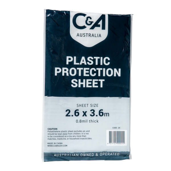 C&A Plastic Dropsheet Clear - Crockers Paint & Wallpaper