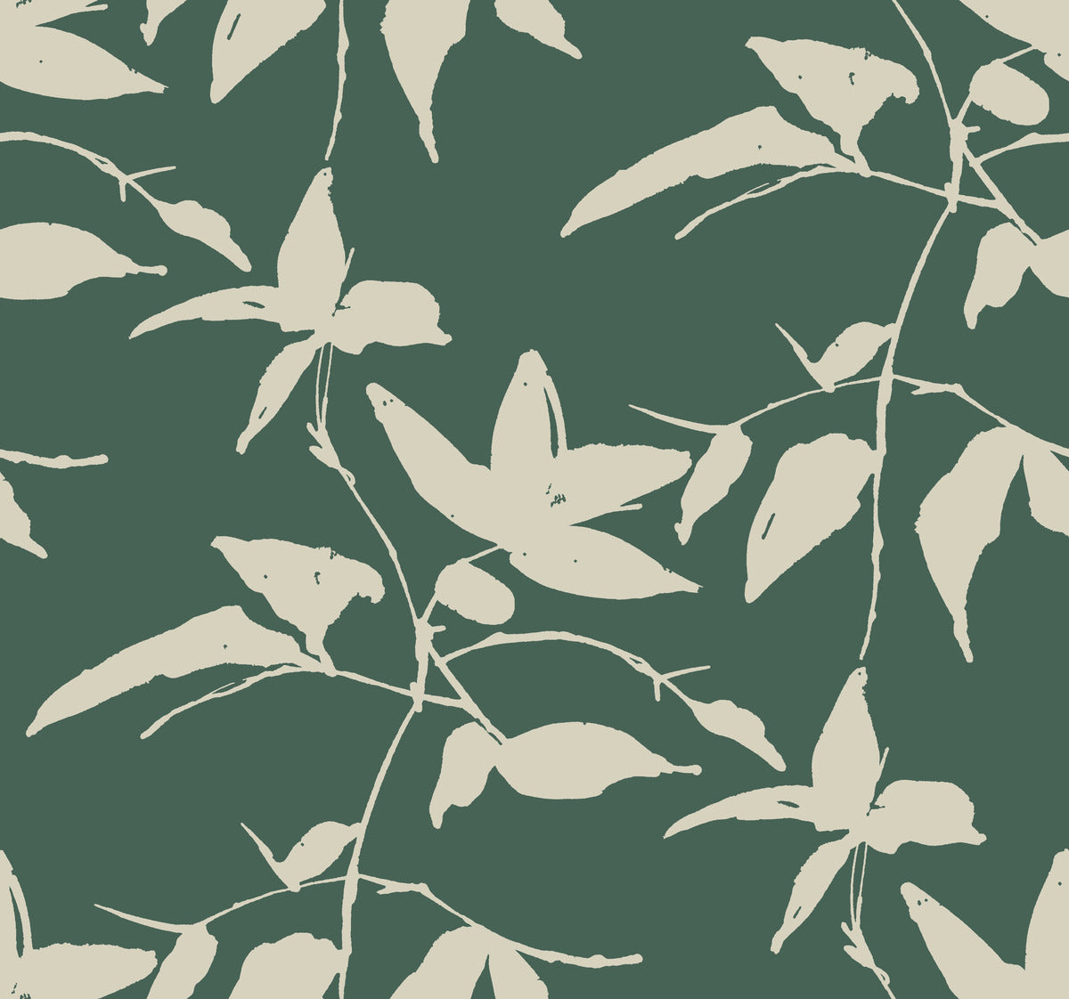 Ronald Redding Designs Tea Garden Persimmon Leaf Wallpaper