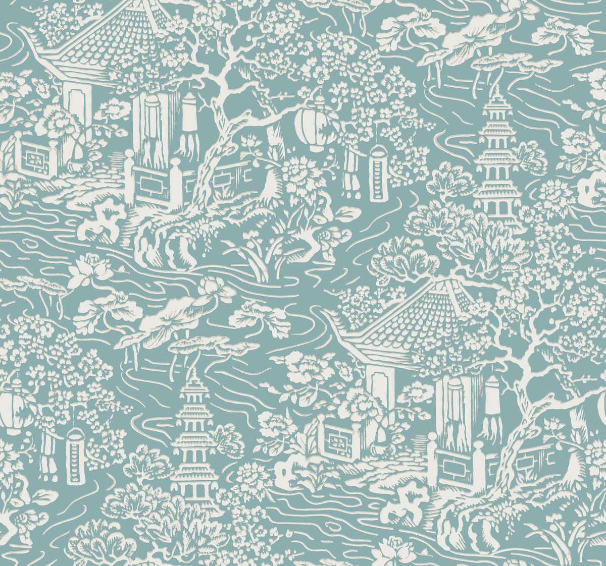 Ronald Redding Designs Tea Garden Chinoiserie Wallpaper - Crockers Paint & Wallpaper