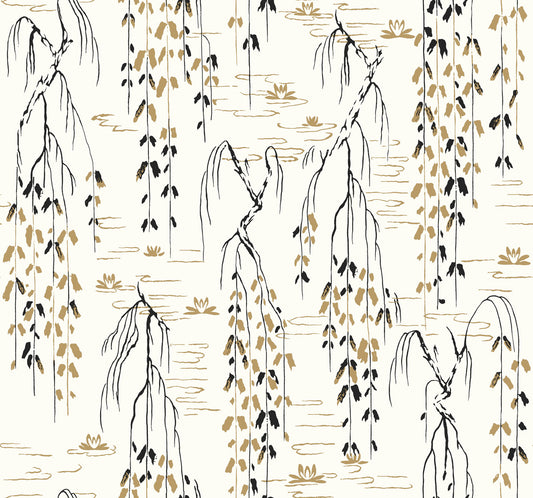 Ronald Redding Designs Tea Garden Willow Branches Wallpaper - Crockers Paint & Wallpaper