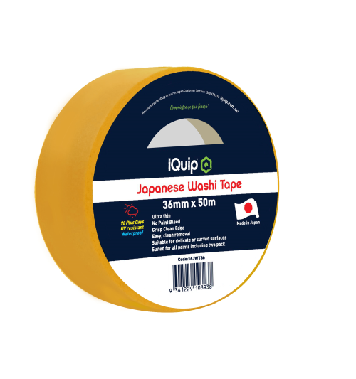 Iquip Japanese Washi Tape Yellow - Crockers Paint & Wallpaper