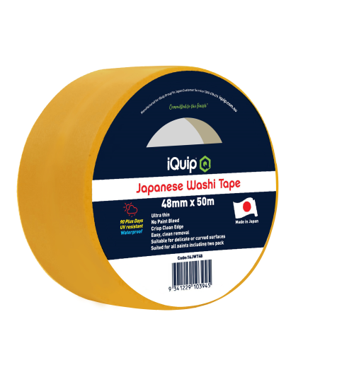 Iquip Japanese Washi Tape Yellow - Crockers Paint & Wallpaper