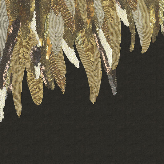 MUSEUM Wallpaper Mural Embroidered Feathers - Crockers Paint & Wallpaper