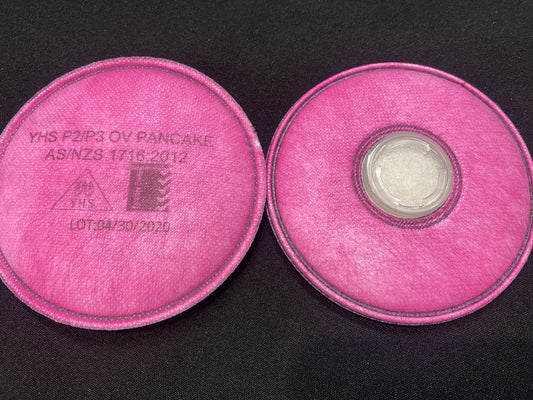 Yhs Respirator Pancake Filter Pink 1 Pair Pk - Crockers Paint & Wallpaper