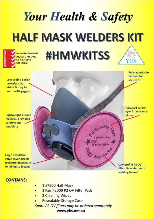 Yhs Respirator Face Half Welders Kit (hmwkitss) New - Crockers Paint & Wallpaper