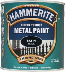 Direct to Rust Metal Paint Hammerite Satin White - Crockers Paint & Wallpaper