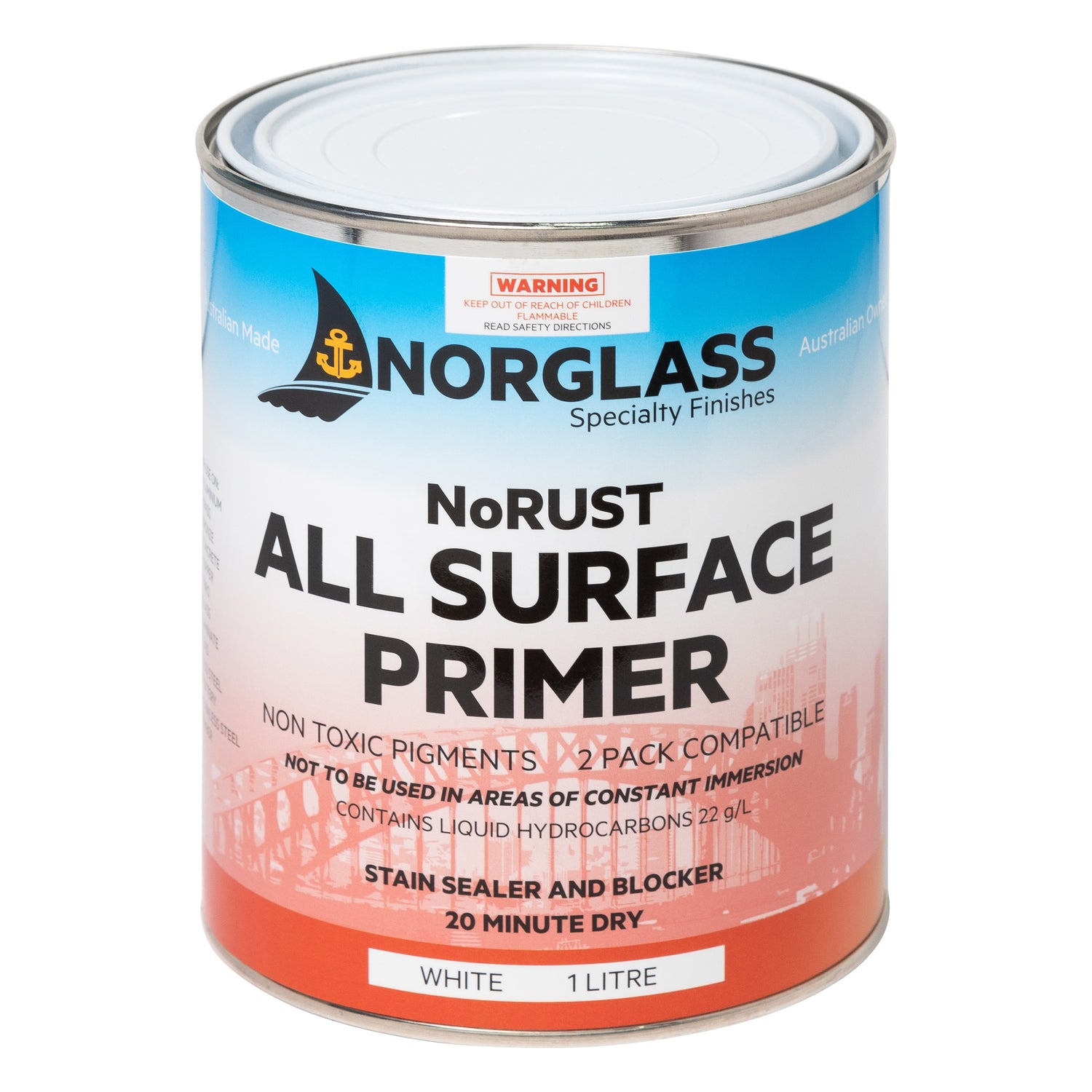Norglass No Rust All Surface Primer RED (Excellent Metal primer) - Crockers Paint & Wallpaper