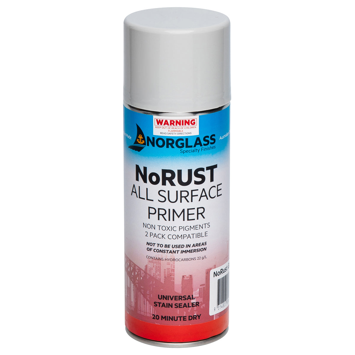 Norglass No Rust All Surface Primer WHITE (Excellent Metal Primer) - Crockers Paint & Wallpaper