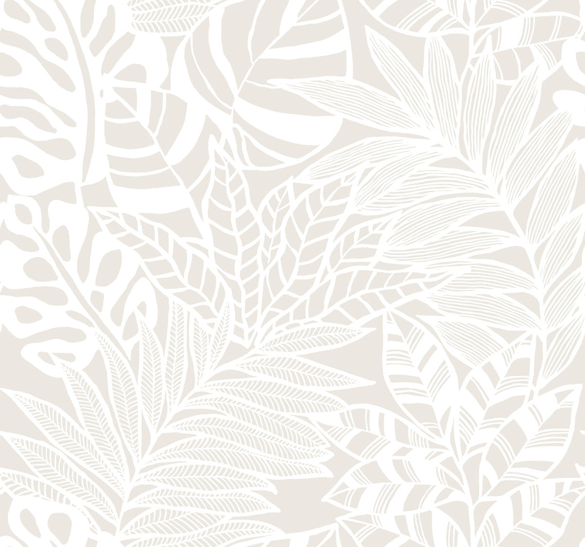 Silhouettes Wallpaper Jungle Leaves - Crockers Paint & Wallpaper