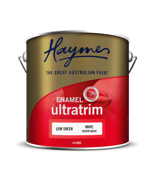 Haymes Trim Oil Based Enamel Low Sheen White Crockers Paint & Wallpaper