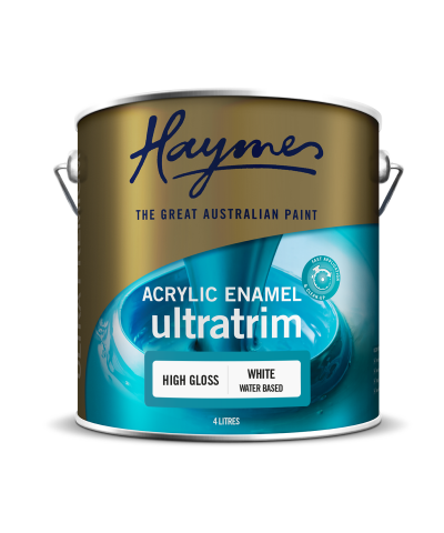 Haymes Ultratrim Acrylic Enamel Gloss White - Crockers Paint & Wallpaper
