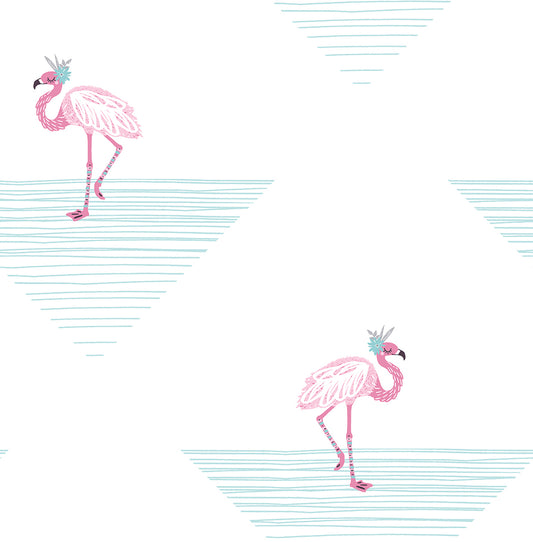 Daydreamers Wallpaper Flamingo Triangle - Crockers Paint & Wallpaper